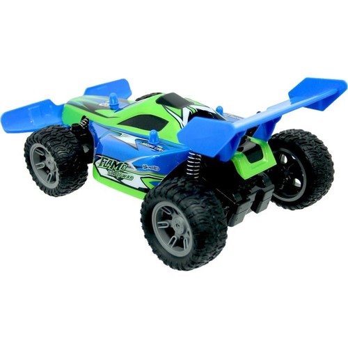 Radio Control car 1:14 scale with battery and charger for indoor use 27mhz Blue Green