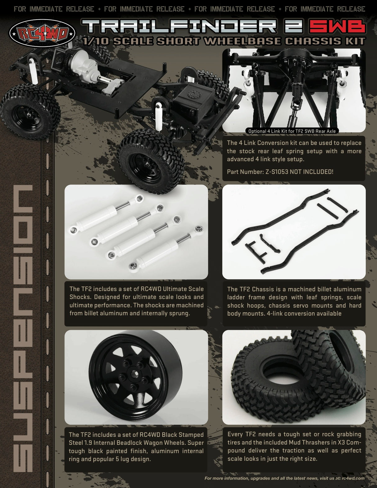 RC4WD Trail Finder 2 Truck Kit SWB Short Wheelbase for Tamiya Jeep