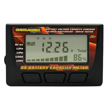 Battery Voltage Capacity Checker / Balance Discharger / Servo Tester from Overlander