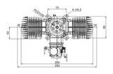 O.S. GT120T Twin-Cylinder 120cc Petrol Engine 1450