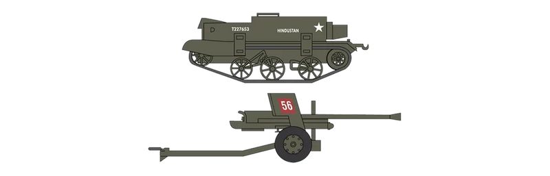 Airfix Vintage Classics 1/76 Bren Gun Carrier and 6PDR Anti- Tank Gun A01309V