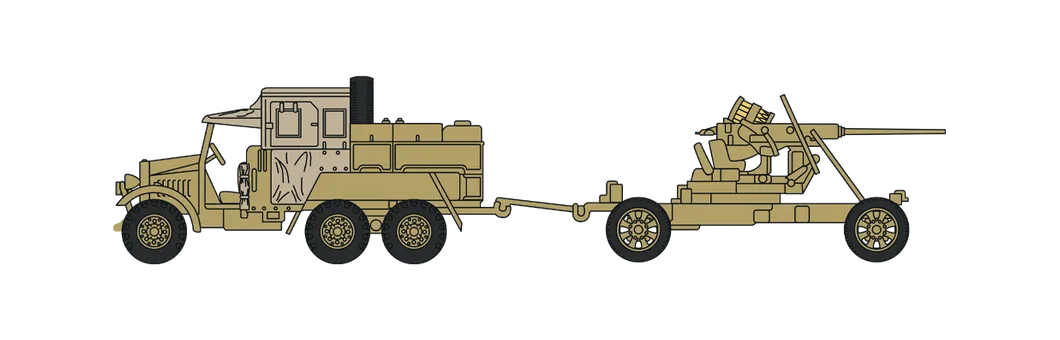 Airfix Vintage Classics 1/76 Bofors 40mm Gun and Tractor A02314V