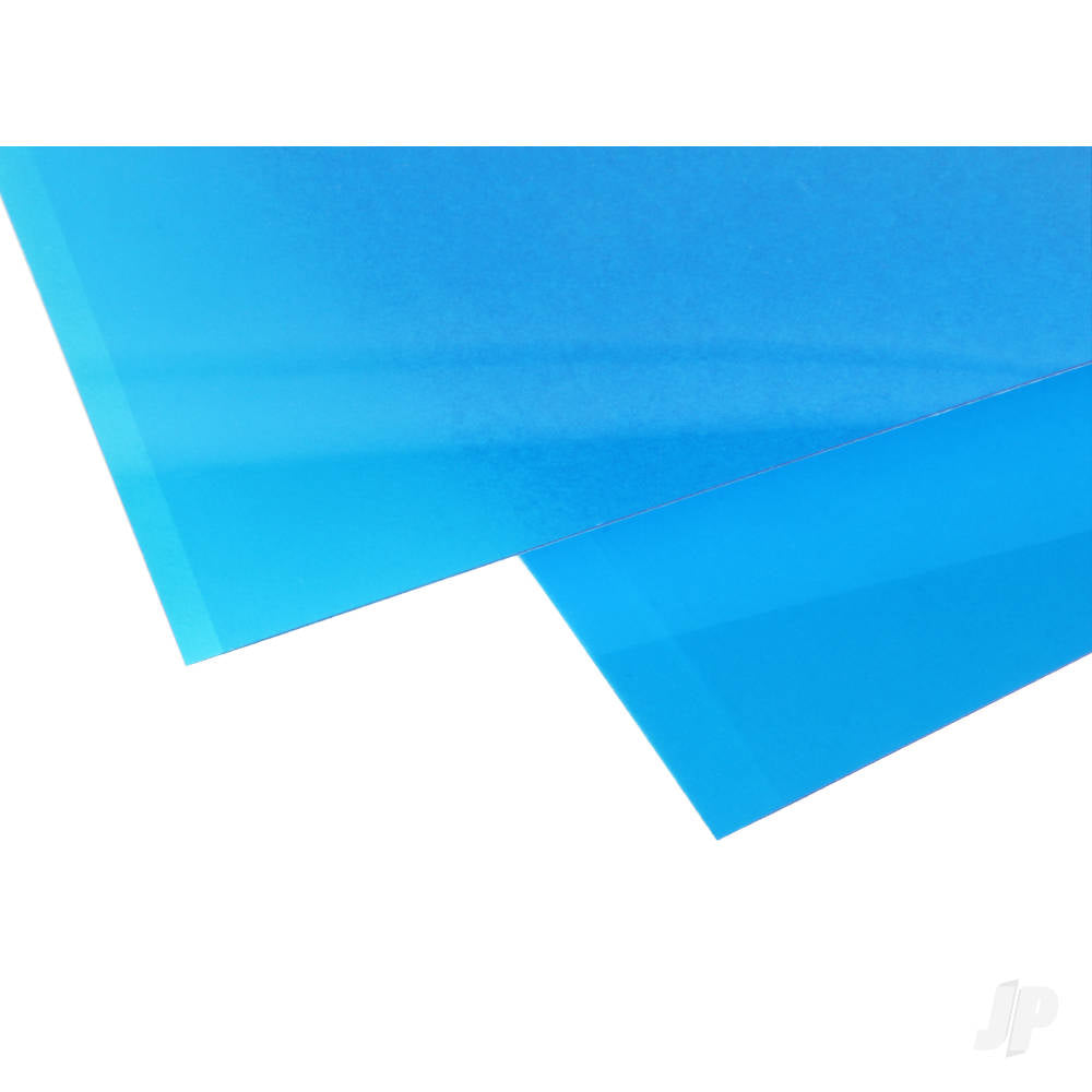 6x12in (15x30cm) Transparent Coloured Sheet .010in Thick BLUE (2 Sheet per pack)