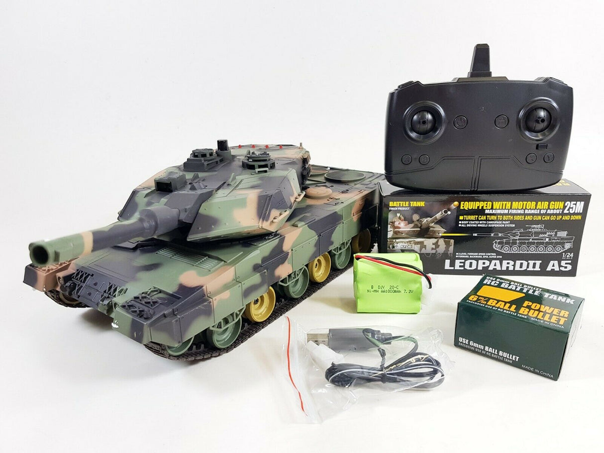 1:24 Leopard II A5 with Infrared Battle System (2.4Ghz + Shooter + Sound)