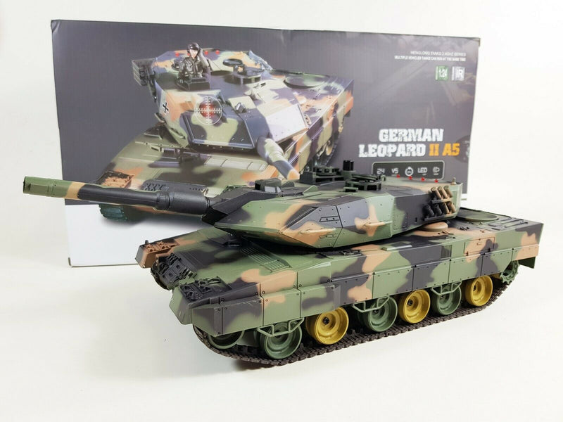 1:24 Leopard II A5 with Infrared Battle System (2.4Ghz + Shooter + Sound)