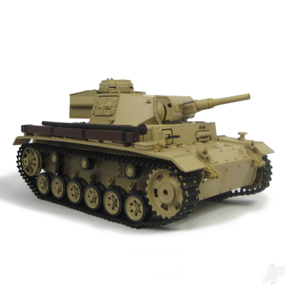 Heng Long 1/16 Tauch Panzer III with Infrared Battle System (2.4GHz + Shooter + Smoke + Sound + Metal Gearbox)