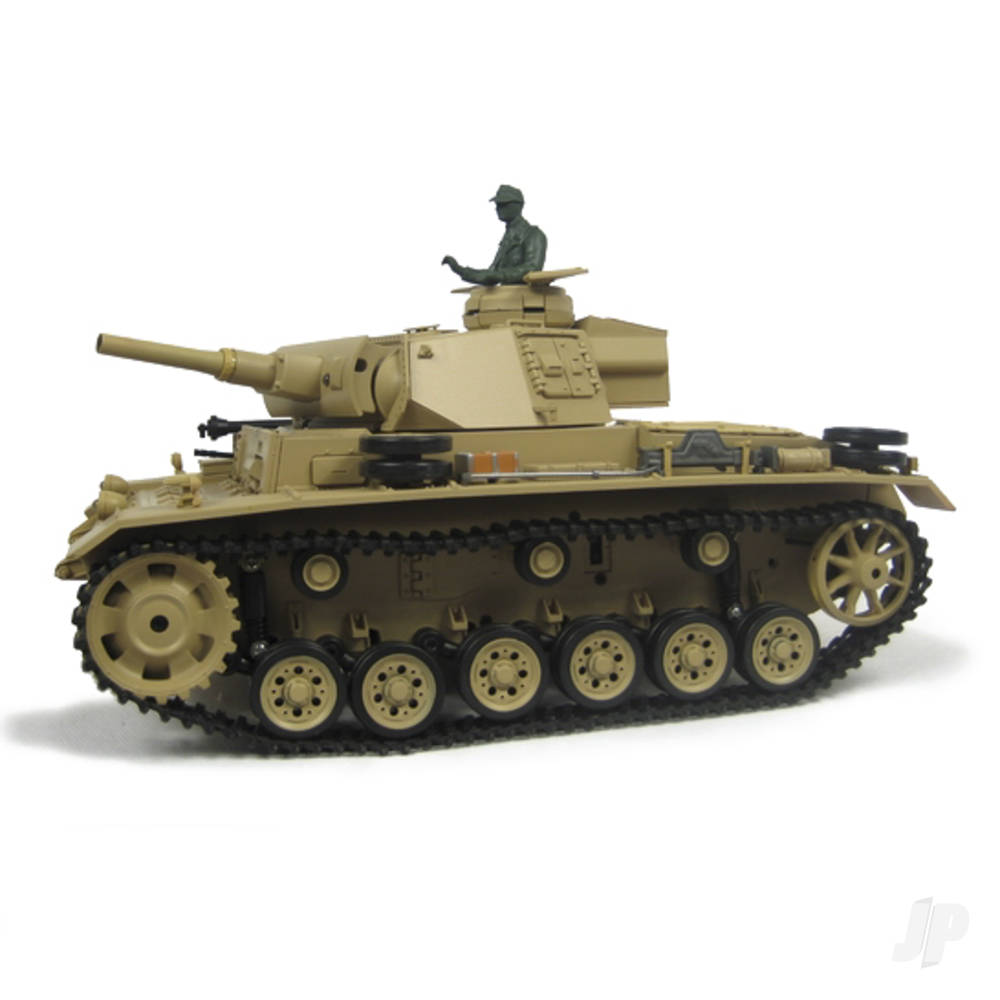 Heng Long 1/16 Tauch Panzer III with Infrared Battle System (2.4GHz + Shooter + Smoke + Sound + Metal Gearbox)