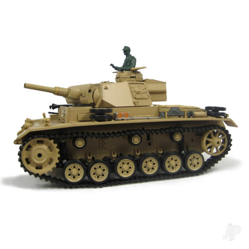 Heng Long 1/16 Tauch Panzer III with Infrared Battle System (2.4GHz + Shooter + Smoke + Sound + Metal Gearbox)
