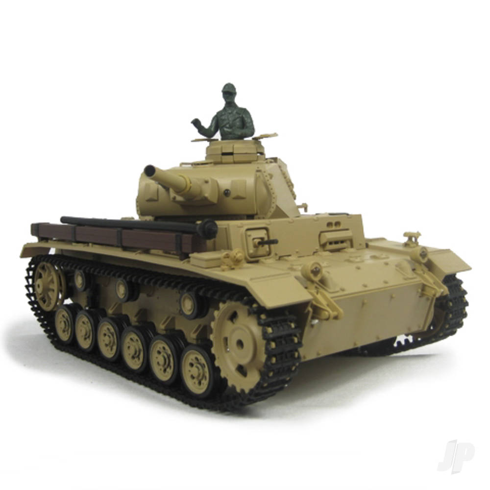 Heng Long 1/16 Tauch Panzer III with Infrared Battle System (2.4GHz + Shooter + Smoke + Sound + Metal Gearbox)