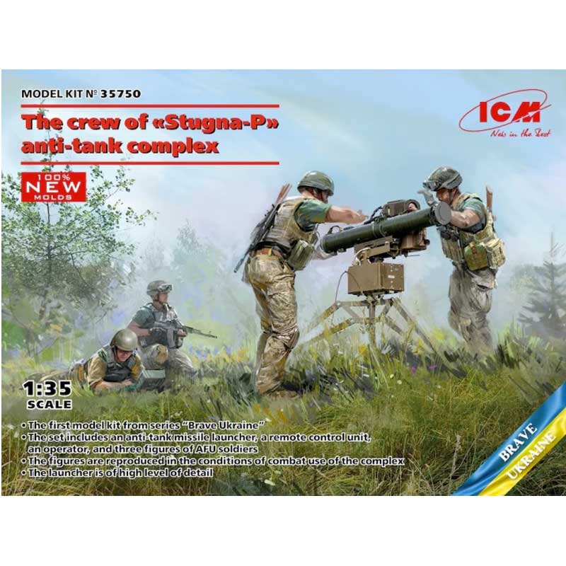 ICM 1/35 The crew of Stugna-P anti-tank coplex kit 35750