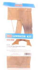 Peco Products LK-34 Road bridge sides. Stone type for double track