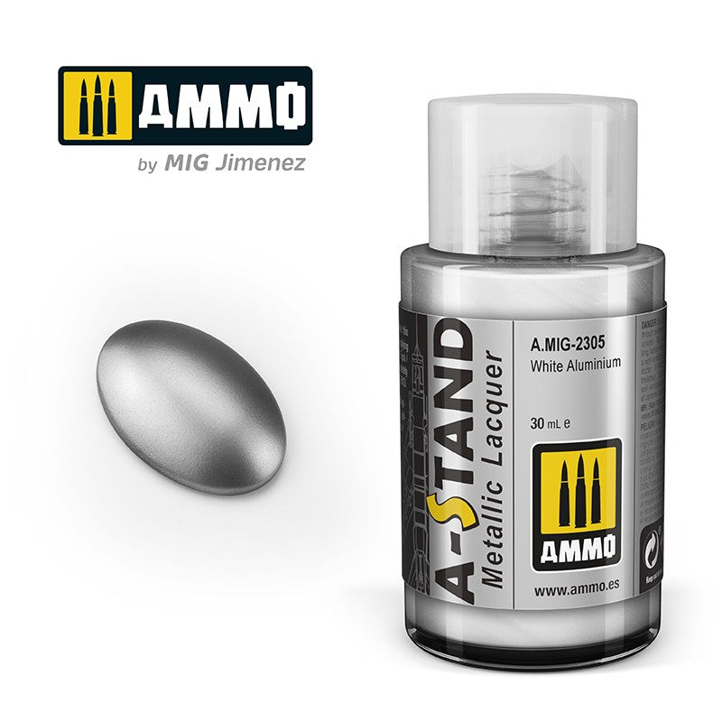 Ammo Mig A-Stand White Aluminium MIG2305