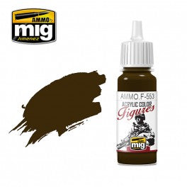 Ammo Mig Jimenez Acrylic 17ml Paint Burnt Brown Red