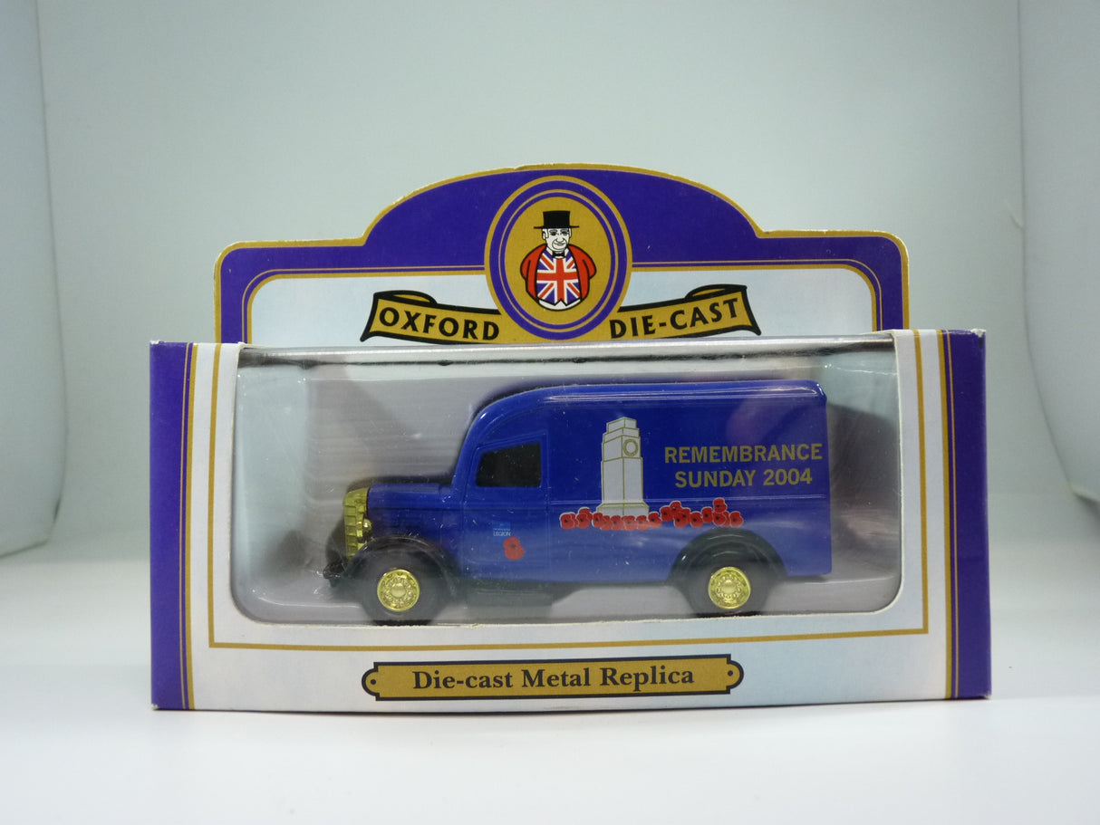 Oxford Die-Casts Limited Edition Remembrance Sunday Blue Van