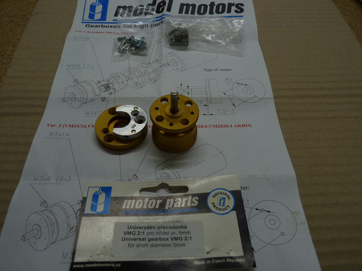 Model Motors AXI Universal Gearbox VMG 2:1 for 5mm motor shaft