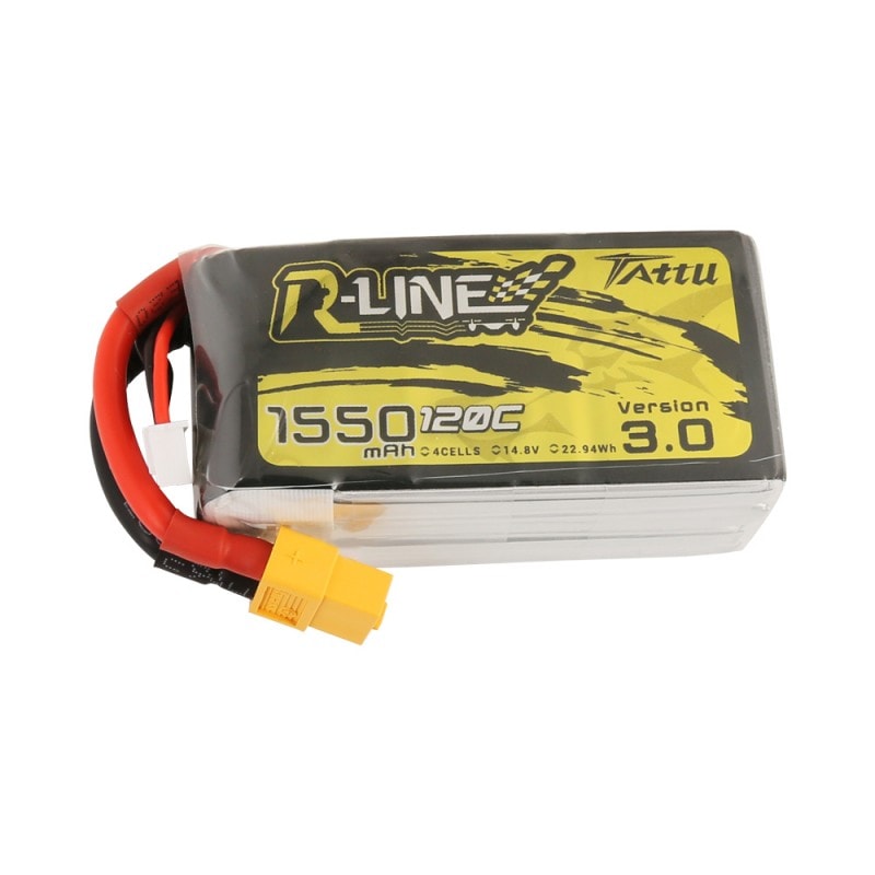 Tattu R-Line 3.0 1550mAh 22.2V 120C 4S1P Lipo Battery Pack with XT60 Plug - SECOND HAND