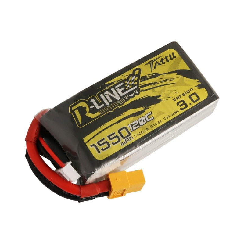 Tattu R-Line 3.0 1550mAh 22.2V 120C 4S1P Lipo Battery Pack with XT60 Plug - SECOND HAND
