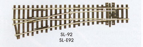 Peco SL-E92 Small Radius Left Hand Electrofrog Turnout 00 Gauge