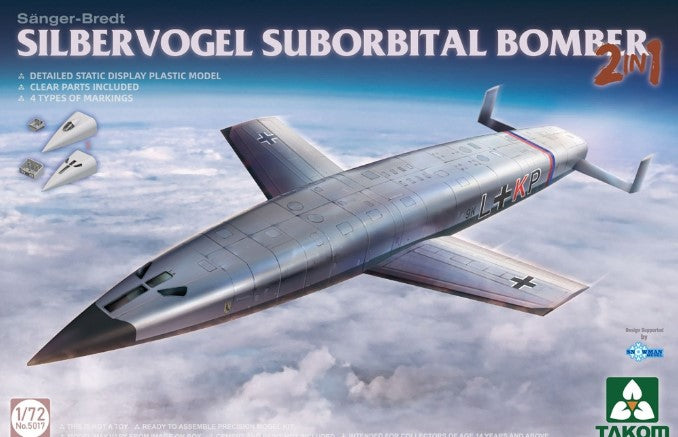 Takom 1/72 German Silbervogel WWII concept Suborbital Bomber 05017