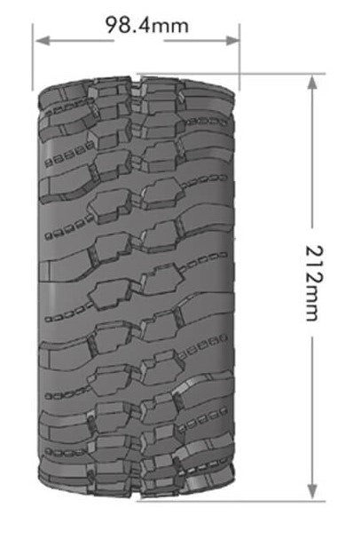 LOUISE RC X-CHAMP BLACK XMAXX MOUNTED 24MM HEX (Pair)