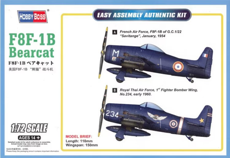 HobbyBoss 1/72 F8F-2 Bearcat Kit 87269