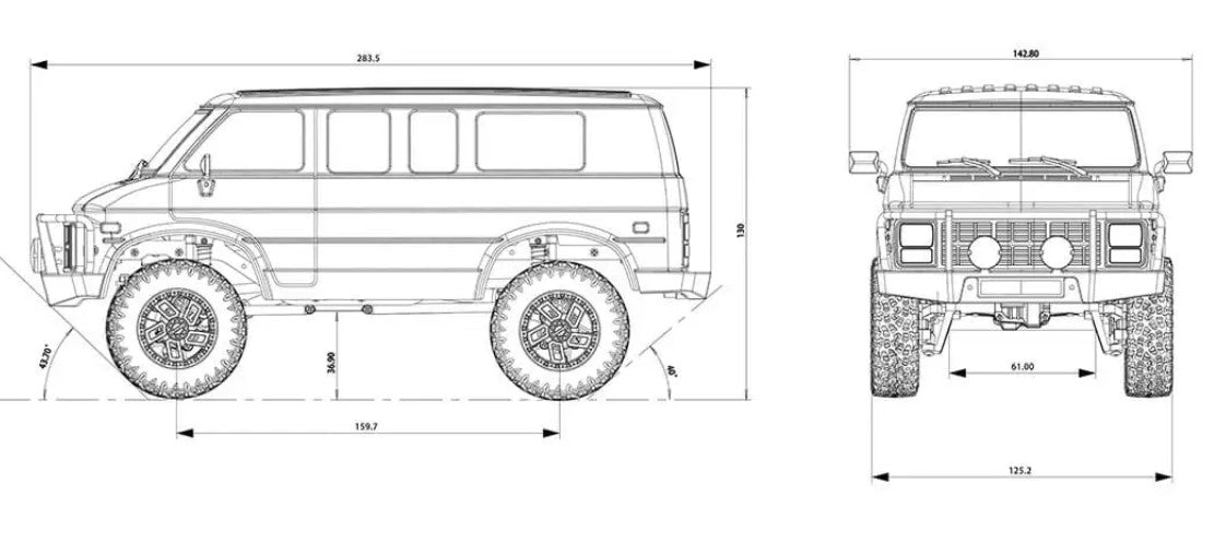 FTX OUTBACK MINI XP ROCK VAN 1:18 TRAIL READY-TO-RUN - BEIGE