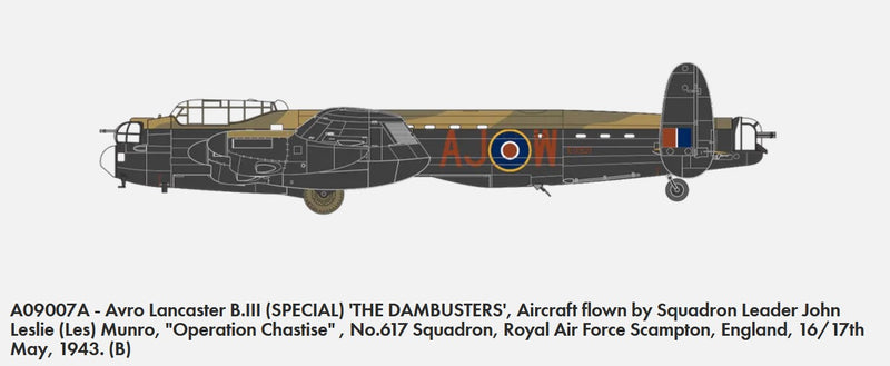 Airfix 1/72 Avro Lancaster B.III (Special) The Dambusters A09007A