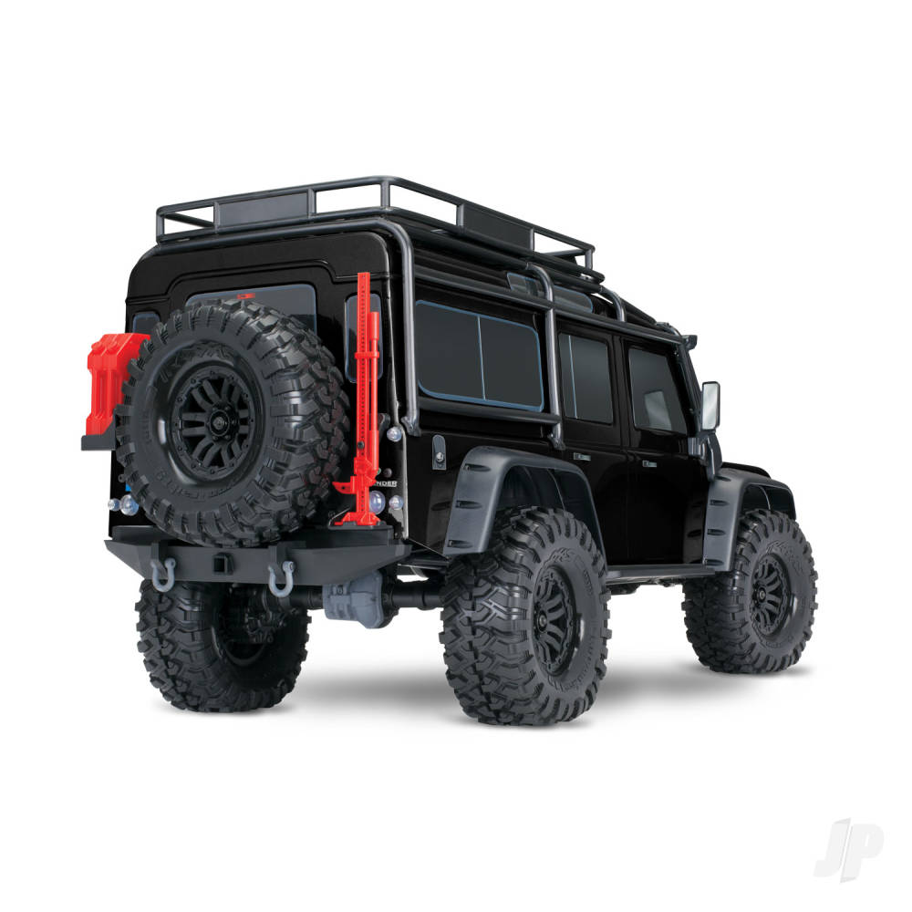 TRX-4 Land Rover Defender 1:10 4X4 Electric Trail Crawler with Winch Black (+ TQi 4-ch XL-5 HV Titan 550)