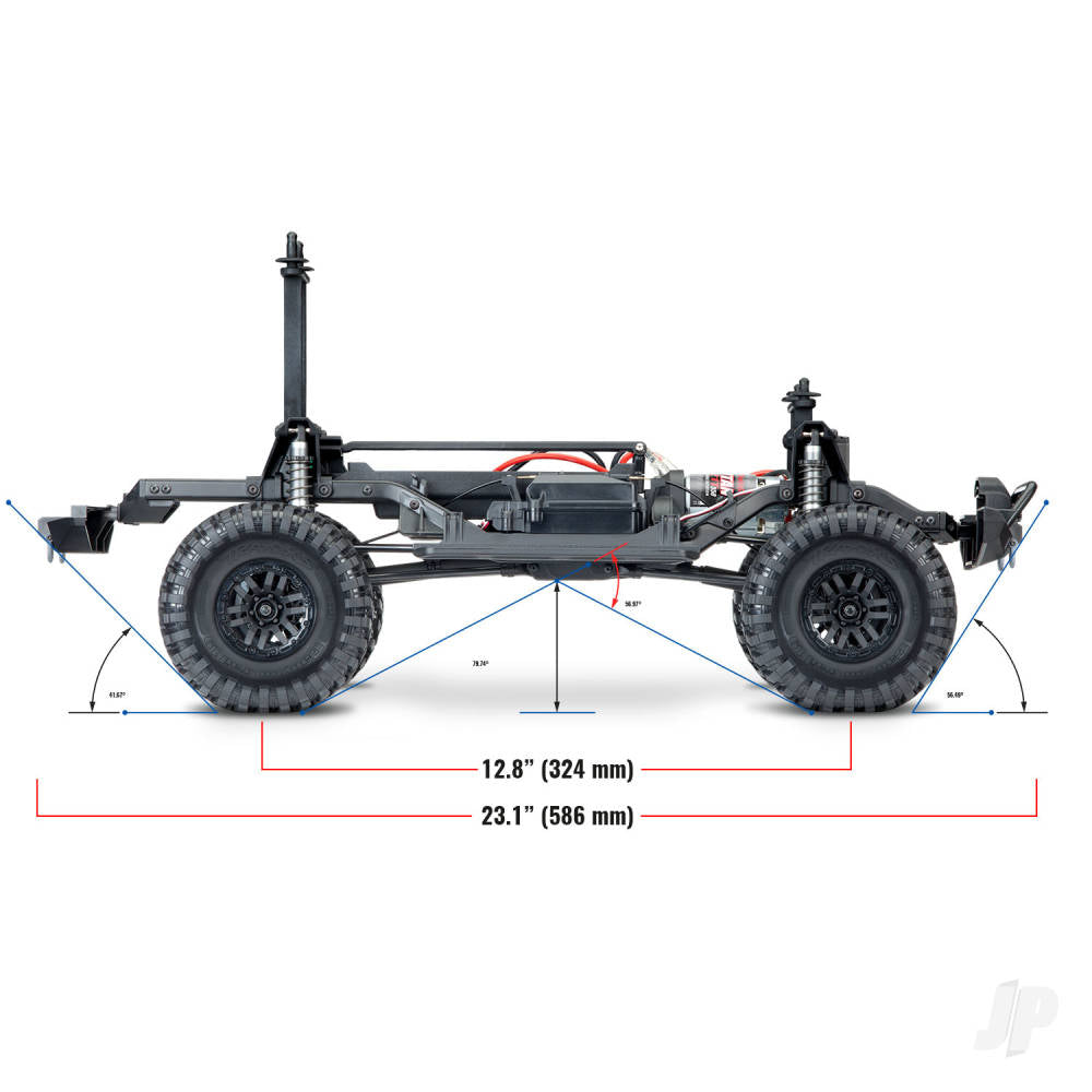 TRX-4 Land Rover Defender 1:10 4X4 Electric Trail Crawler with Winch Black (+ TQi 4-ch XL-5 HV Titan 550)