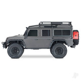 TRX-4 Land Rover Defender 1:10 4X4 Electric Trail Crawler with Winch Silver (+ TQi 4-ch XL-5 HV Titan 550)