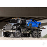 Traxxas Black TRX-6 Ultimate RC Hauler 1:10 6X6 Electric Flatbed Truck with Pro Scale Winch (+ TQi 4-ch/XL-5 HV/Titan 550)