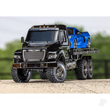 Traxxas Black TRX-6 Ultimate RC Hauler 1:10 6X6 Electric Flatbed Truck with Pro Scale Winch (+ TQi 4-ch/XL-5 HV/Titan 550)