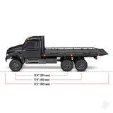 Traxxas Black TRX-6 Ultimate RC Hauler 1:10 6X6 Electric Flatbed Truck with Pro Scale Winch (+ TQi 4-ch/XL-5 HV/Titan 550)