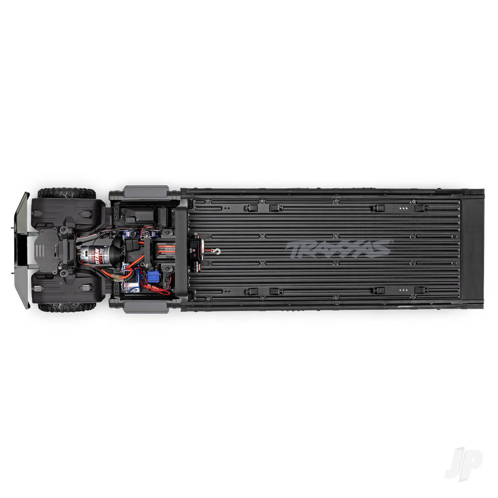 Traxxas Black TRX-6 Ultimate RC Hauler 1:10 6X6 Electric Flatbed Truck with Pro Scale Winch (+ TQi 4-ch/XL-5 HV/Titan 550)