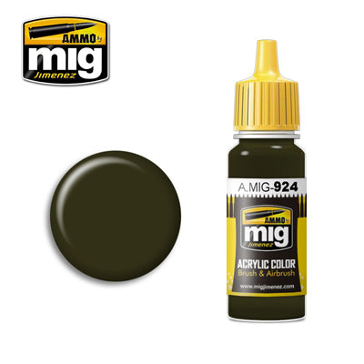 Ammo Mig Jimenez Acrylic 17ml Paint OLIVE DRAB SHADOW