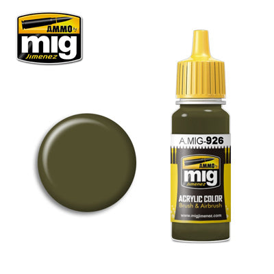 Ammo Mig Jimenez Acrylic 17ml Paint OLIVE DRAB BASE