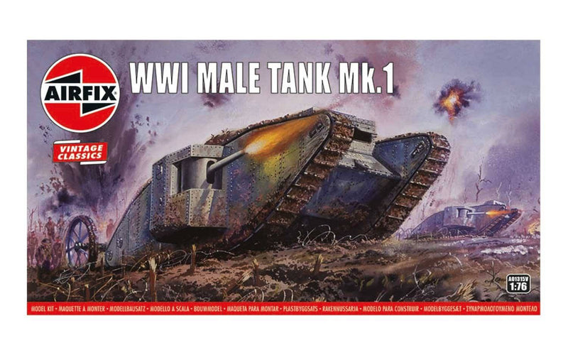 Airfix Vintage Classics 1/76 WWI Male Tank MkI A01315V
