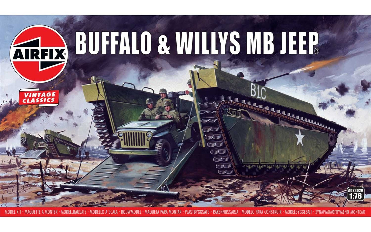 Airfix Vintage Classics 1/76 Buffalo Willys MB Jeep A02302V