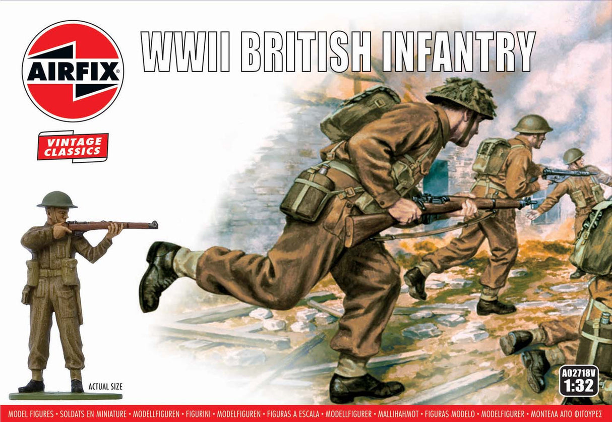 Airfix Vintage Classics 1/32 WWII British Infantry Figures Set A02718V