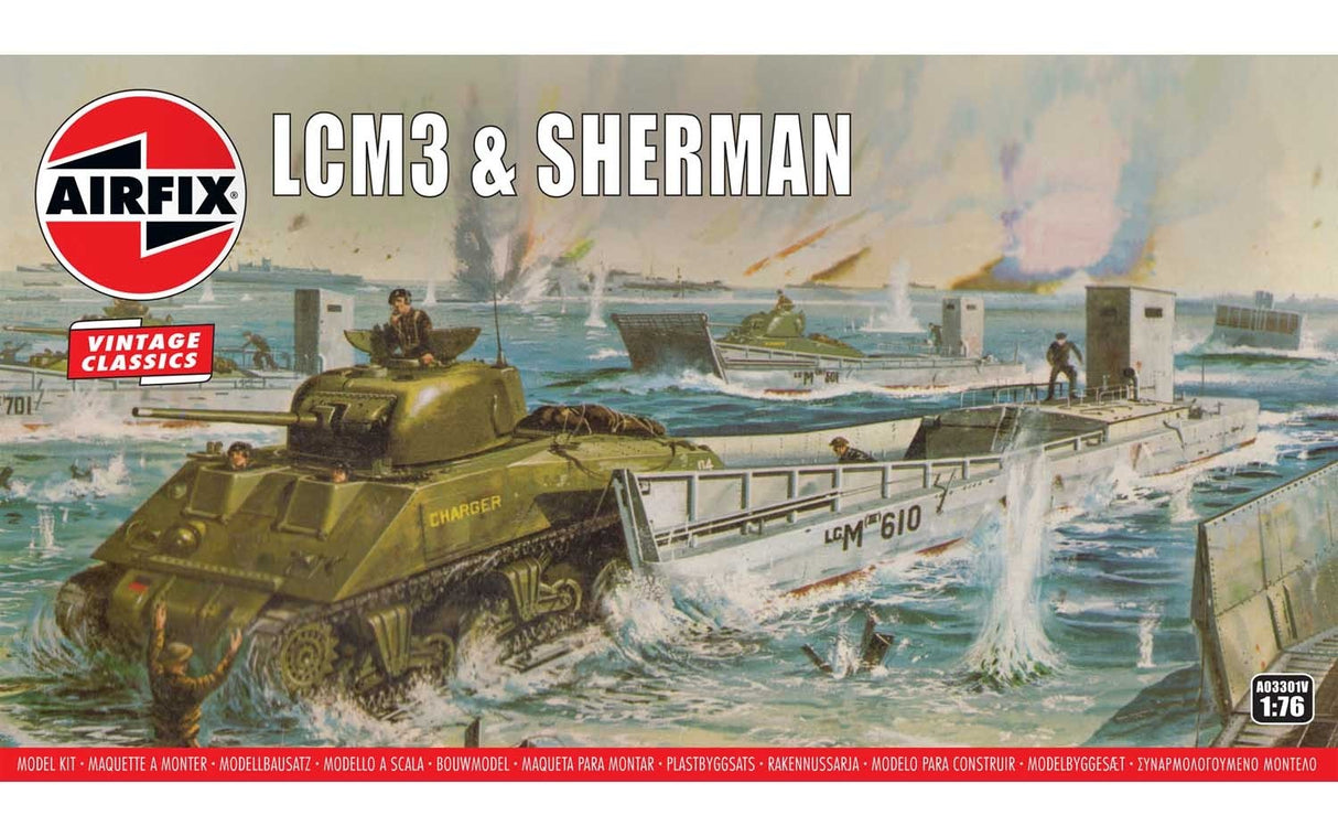 Airfix Vintage Classics 1/76 LCM3 & Sherman A03301V