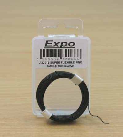 SUPER FLEXIBLE FINE CABLE 10m BLACK