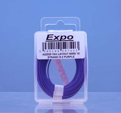 10m LAYOUT WIRE 18 STRAND /0.1 PURPLE