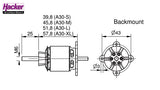 Hacker A30-12XL V4 Brushless Motor 15716108 550W - 681 watt