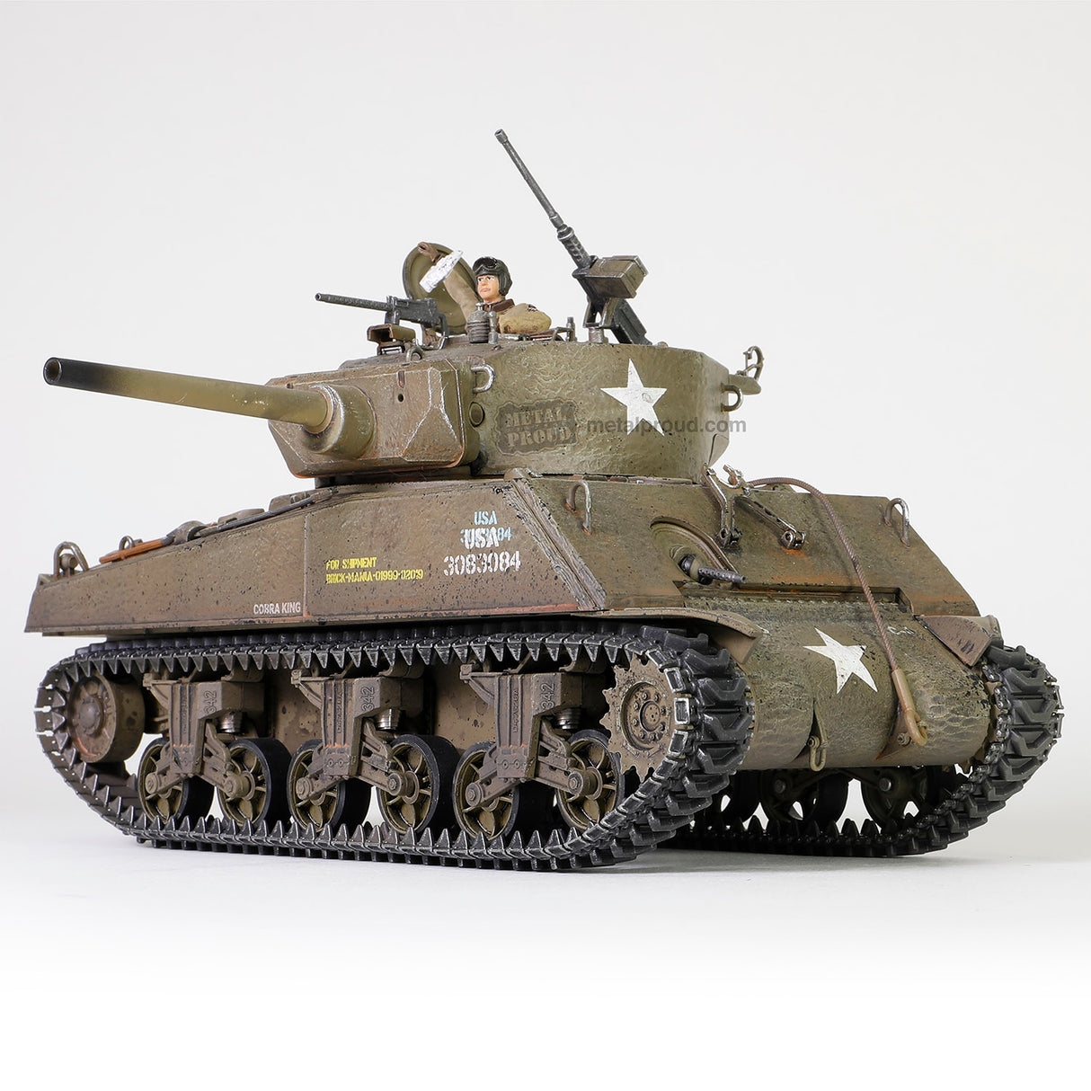 Forces of Valor Metal Proud Series 912136A – 1/32 U.S. M4A3E2 (75) Sherman Jumbo Tank Cobra King