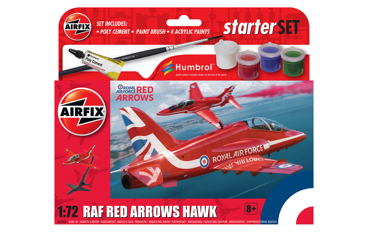 Airfix 1/72 RAF Red Arrows Hawk Starter Set A55002