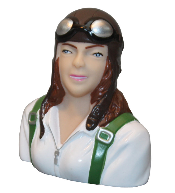 1/6TH SCALE FEMALE CIVILIAN PILOT BUST