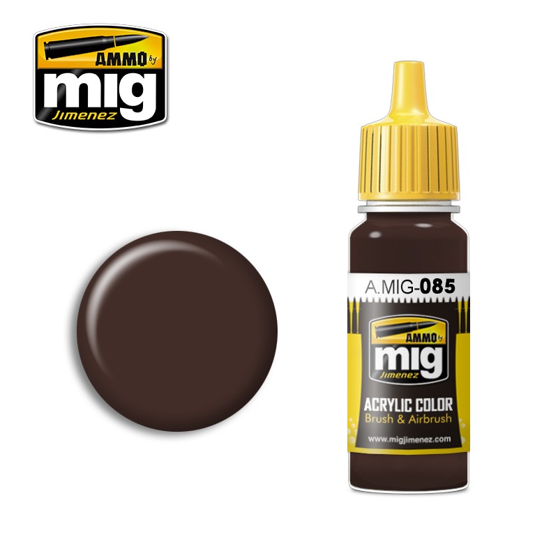 Ammo Mig Jimenez Acrylic 17ml Paint NATO BROWN