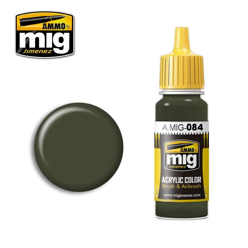 Ammo Mig Jimenez Acrylic 17ml Paint NATO GREEN