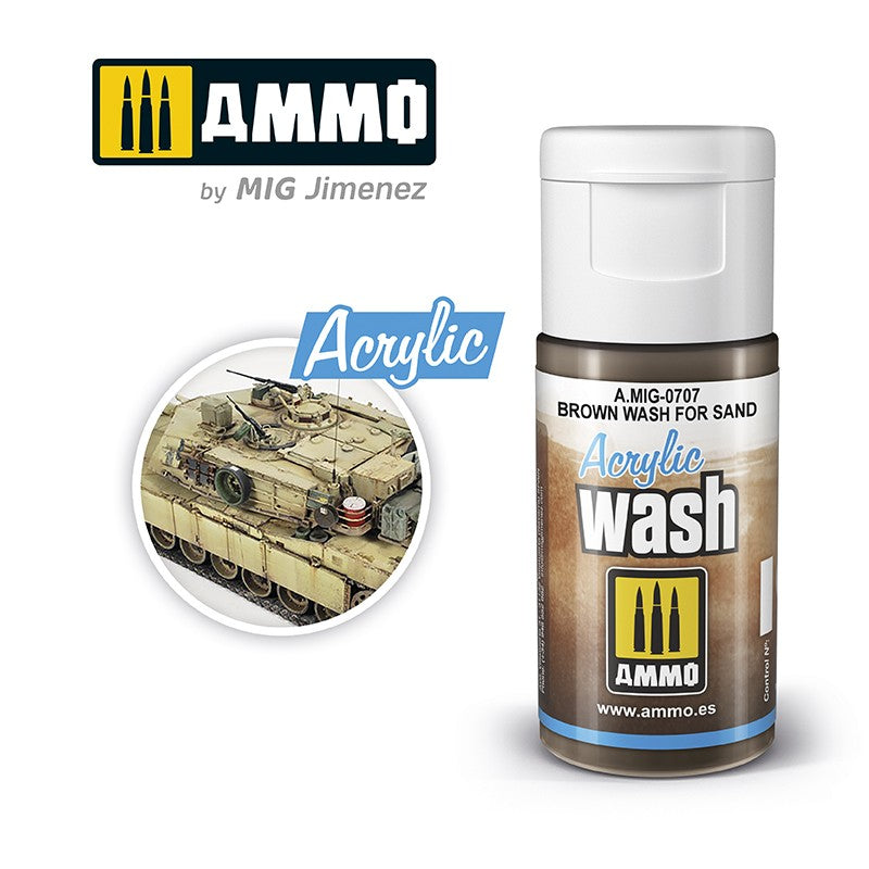 Ammo Acrylic Brown Wash for Sand MIG0707