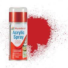 Humbrol Gloss Italian Red 220 Acrylic Spray